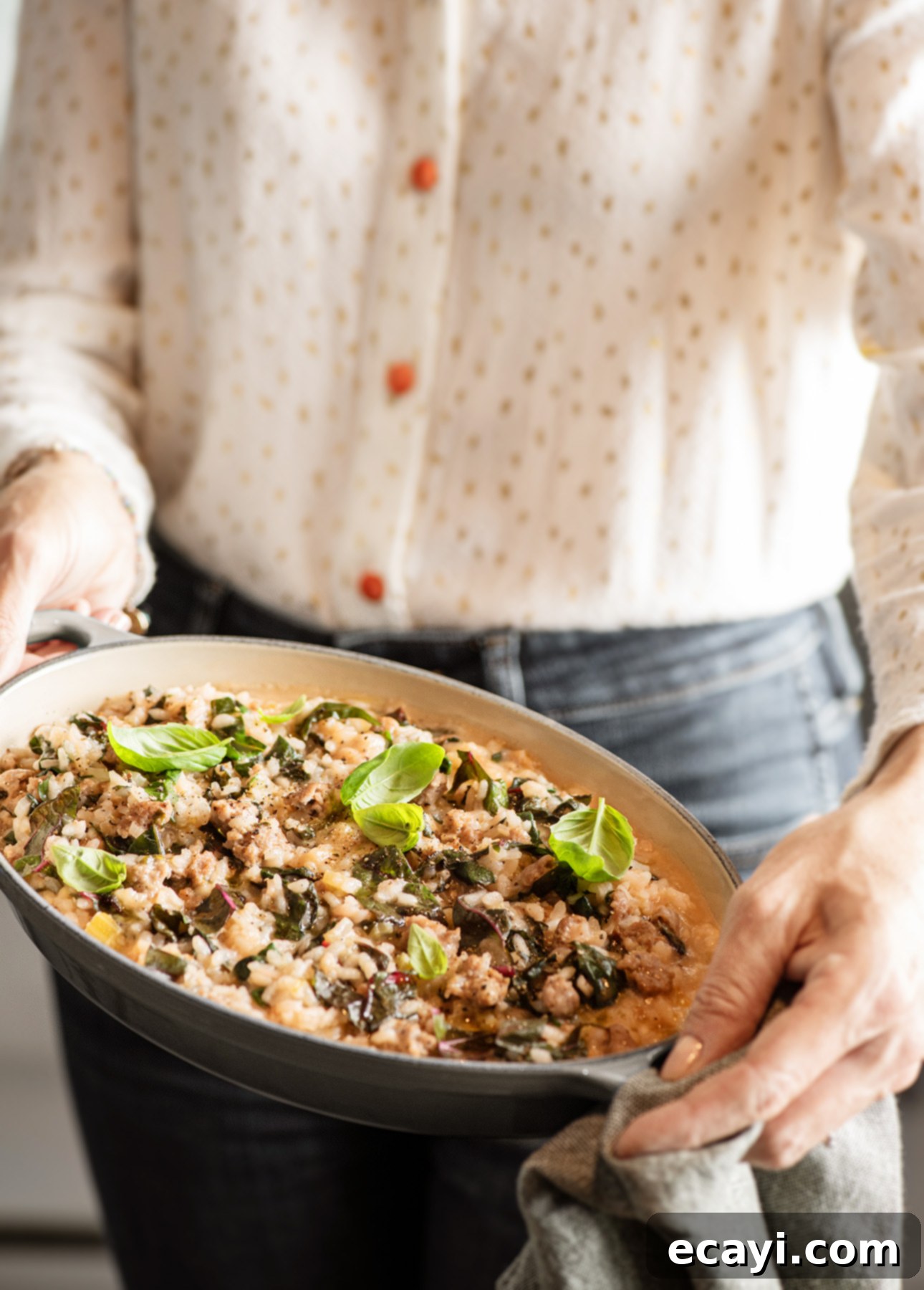 Hearty Swiss Chard and Sausage Risotto 5 Swiss Chard & Sausage Risotto // FoodNouveau.com
