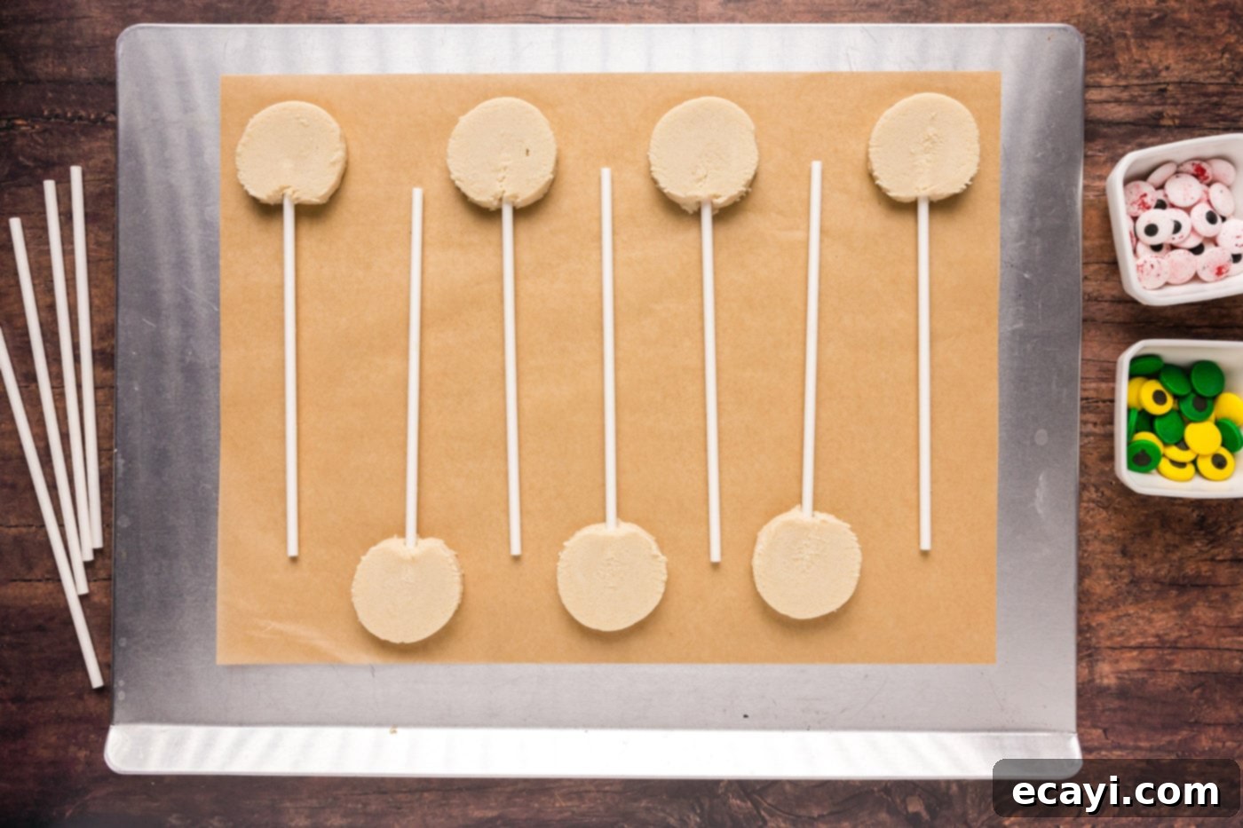 Spooktacular Mummy Cookies 6 cookie dough on sticks