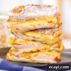 Sweet and Savory Monte Cristo Indulgence 15 stacked Monte Cristo Sandwich