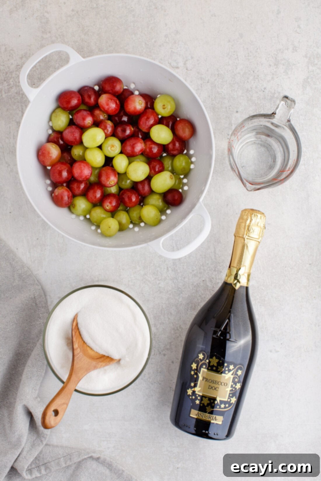 Prosecco Vodka Grape Fusion 4 ingredients for Prosecco Vodka Grapes