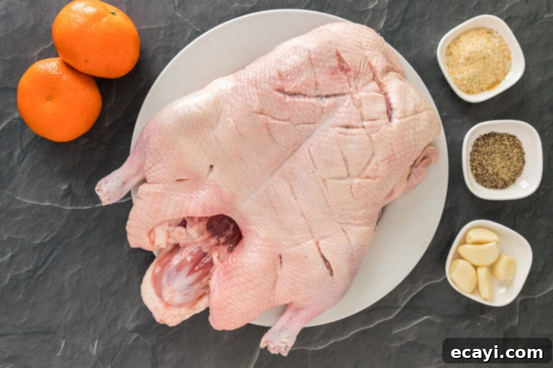 Crispy Roast Duck 4 ingredients for Roast Duck