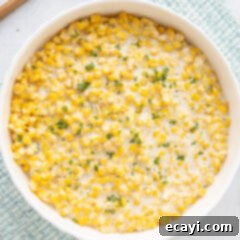 Golden Comfort Corn 11 Creamed Corn in a bowl