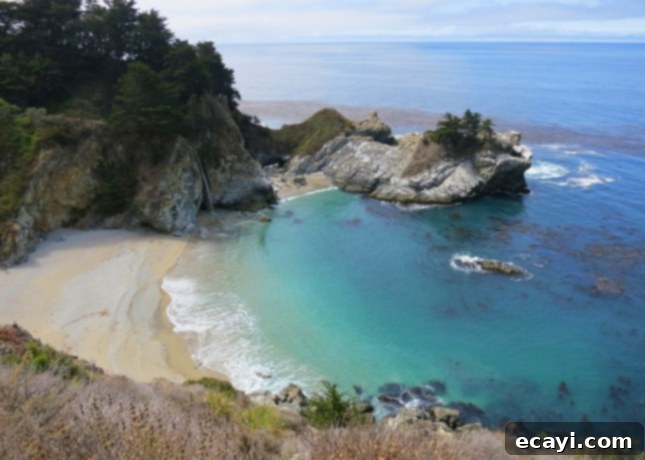 A Taste of Big Sur 6 One of Big Sur’s most famous views: the 80-foot McWay Falls // FoodNouveau.com
