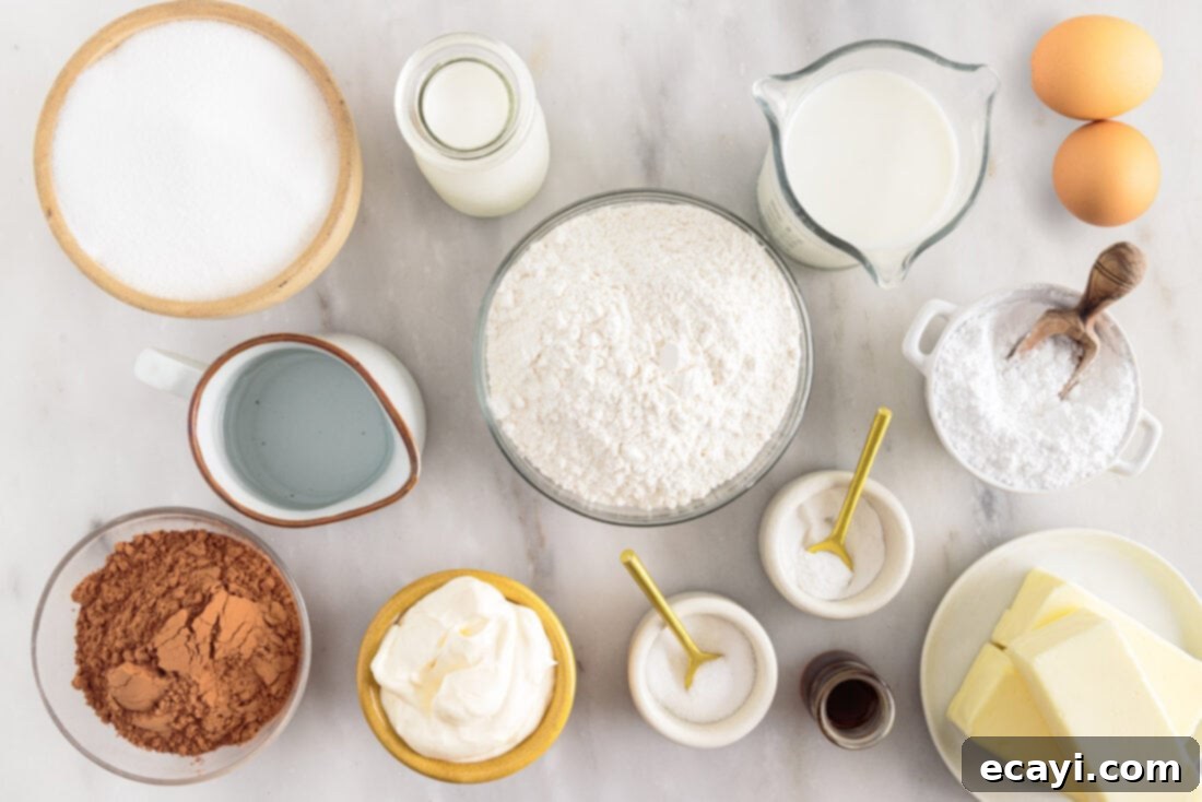 Velvet Moisture Cake 4 a collection of baking ingredients laid out for making Mayonnaise Cake