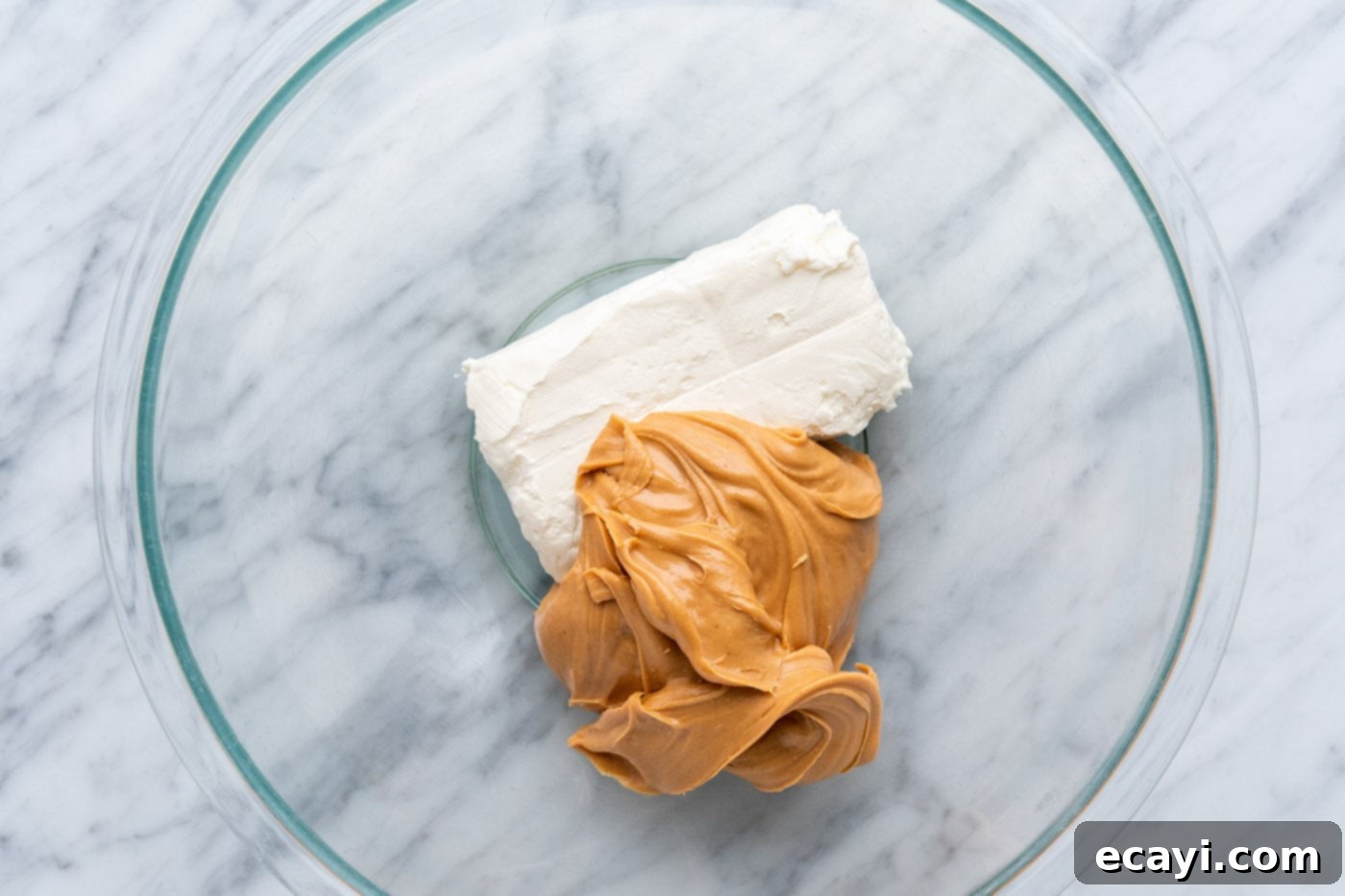 Peanut Butter Perfection Pie 6 peanut butter and cream cheese in a mixing bowl