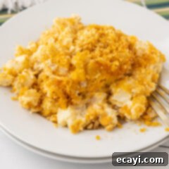 Heartwarming Potato Casserole 17 plate of funeral potatoes with golden crispy topping
