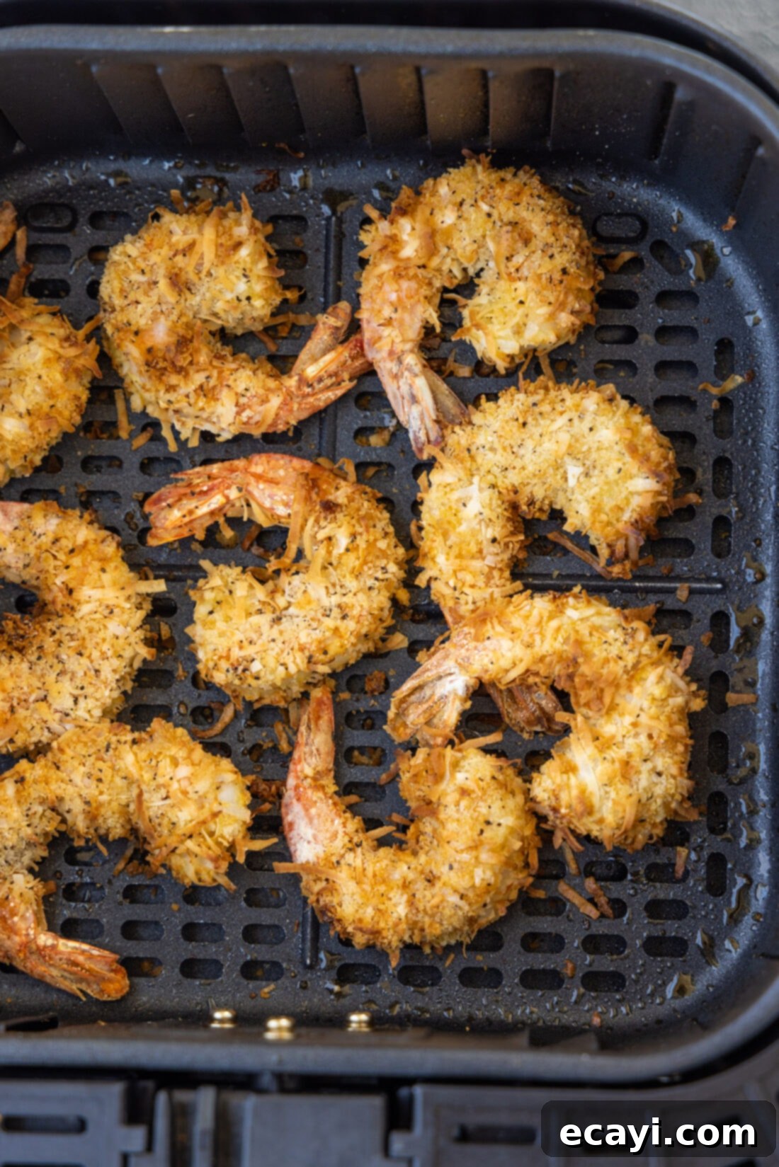 Crispy Air Fryer Coconut Shrimp 3 Coconut Shrimp in air fryer