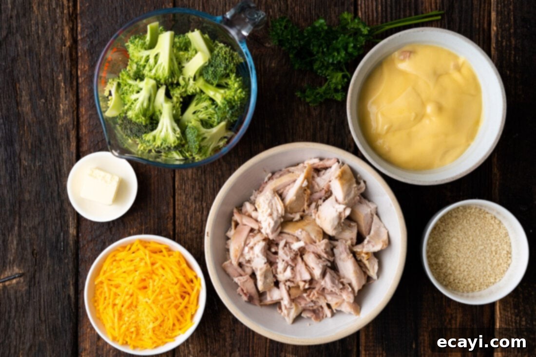 Creamy Chicken Broccoli Bake 4 ingredients for Chicken Divan