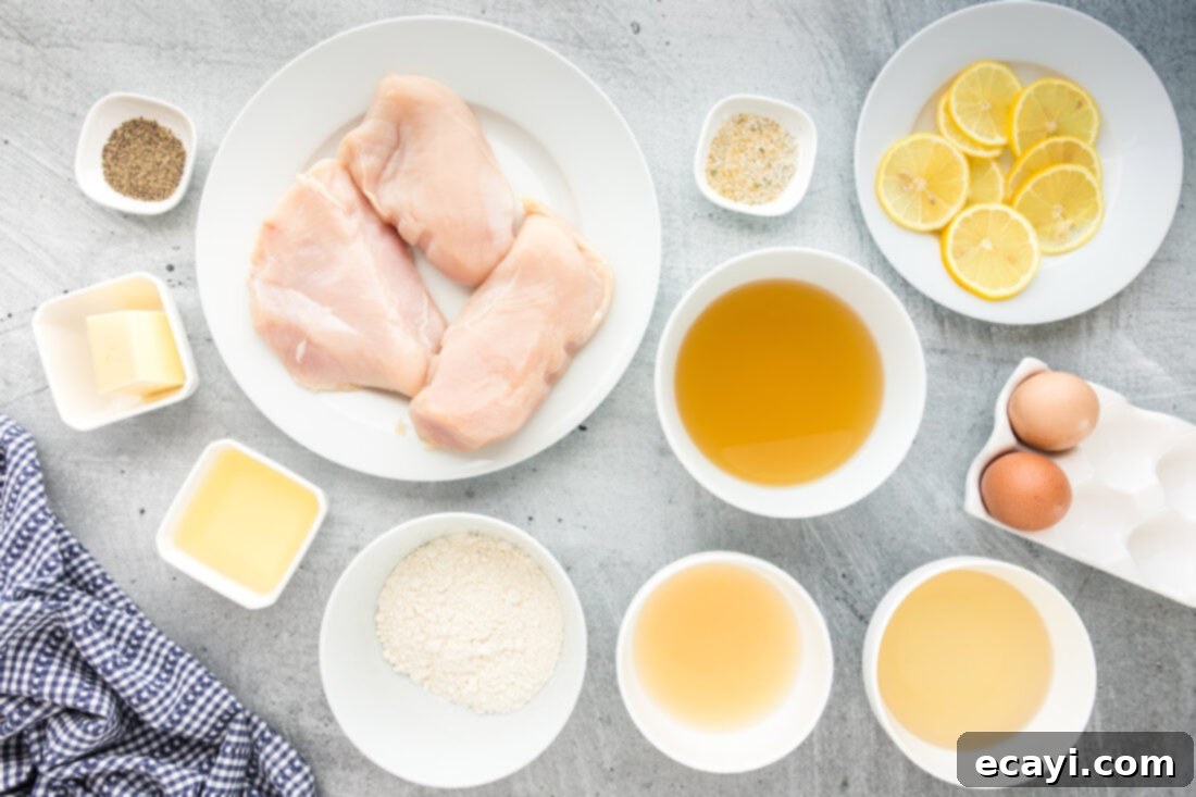 Golden Lemon Chicken 4 ingredients for Chicken Francese