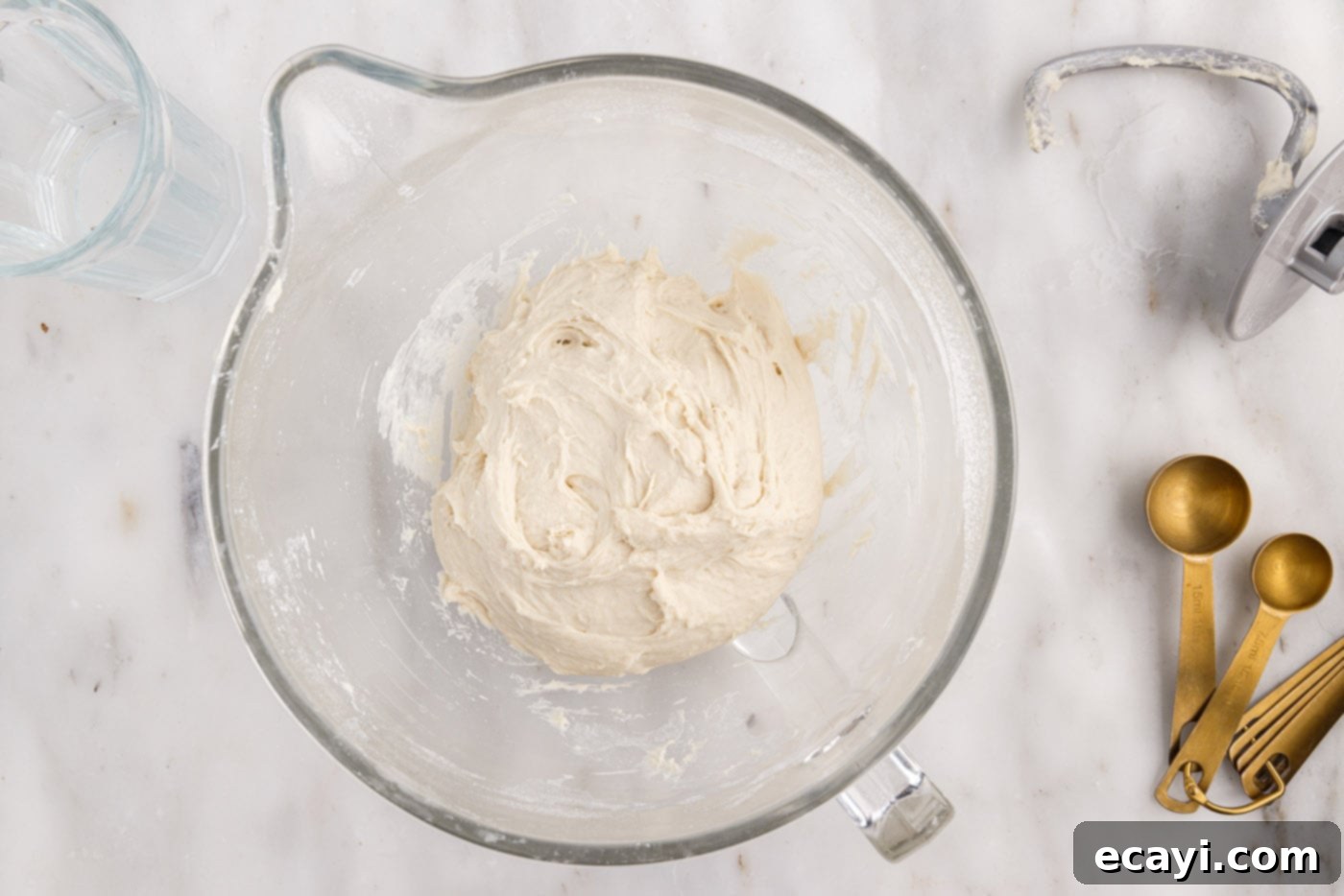 The Perfect Cast-Iron Loaf 8 bread dough in stand mixer bowl