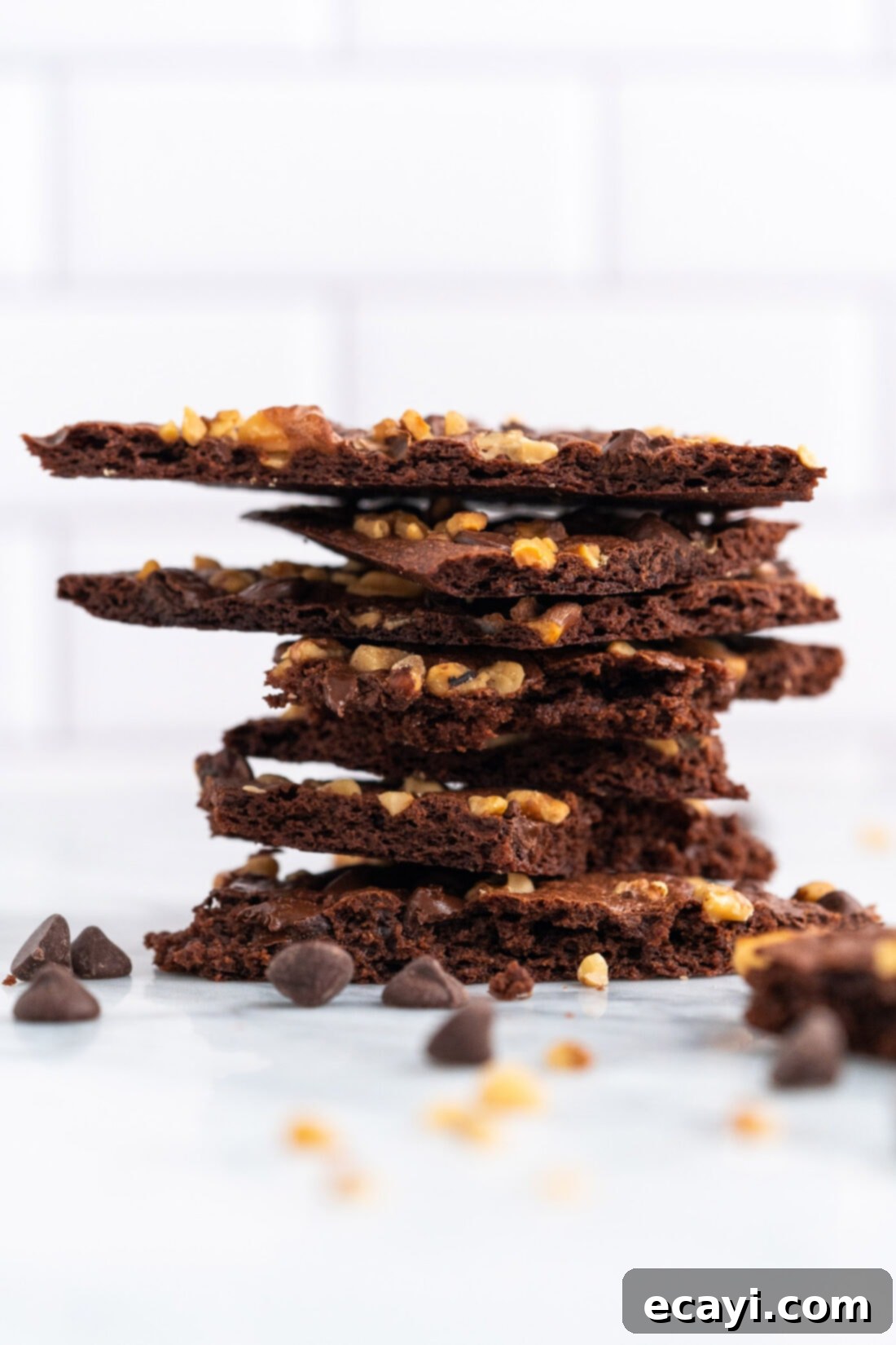 Brownie Bark 18 stack of Brownie Brittle