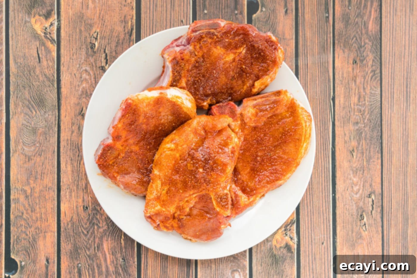 Tender Instant Pot Pork Chops 6 bone-in pork chop with spice rub