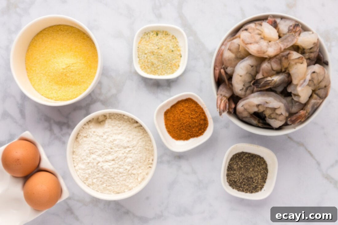 Golden Crispy Shrimp 4 Ingredients for Fried Shrimp
