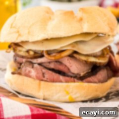 Tender Roast Beef Perfection 15 Close up of a delicious Roast Beef Sandwich
