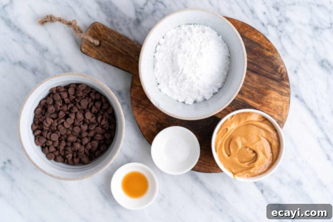 Decadent Chocolate Peanut Butter Hearts 4 Ingredients for Chocolate Peanut Butter Hearts
