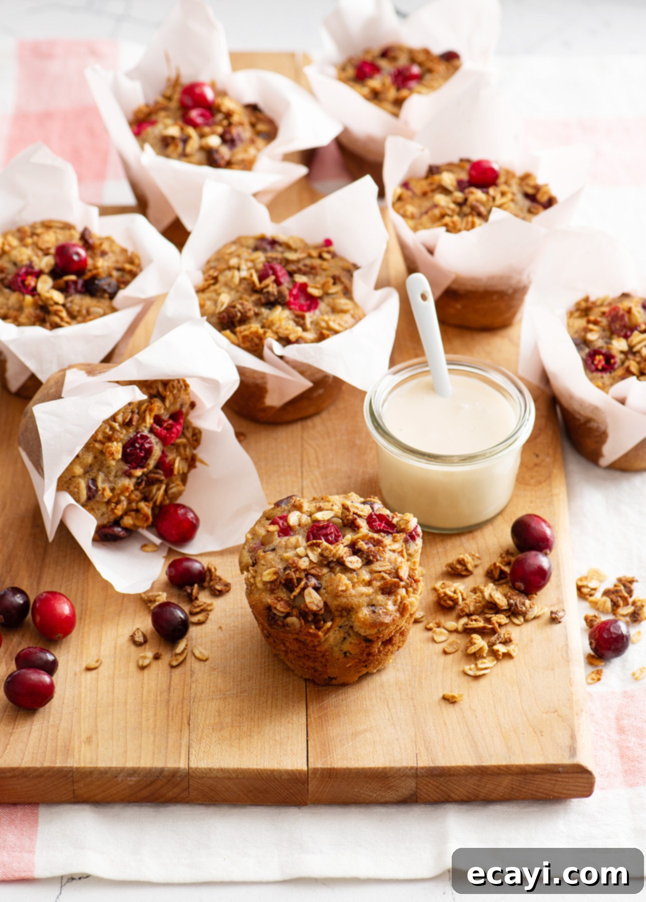 Maple-Cranberry Morning Bliss 2 Maple and Cranberry Muffins // FoodNouveau.com
