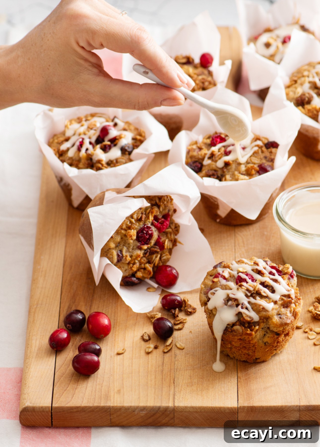 Maple-Cranberry Morning Bliss 3 Maple and Cranberry Muffins // FoodNouveau.com