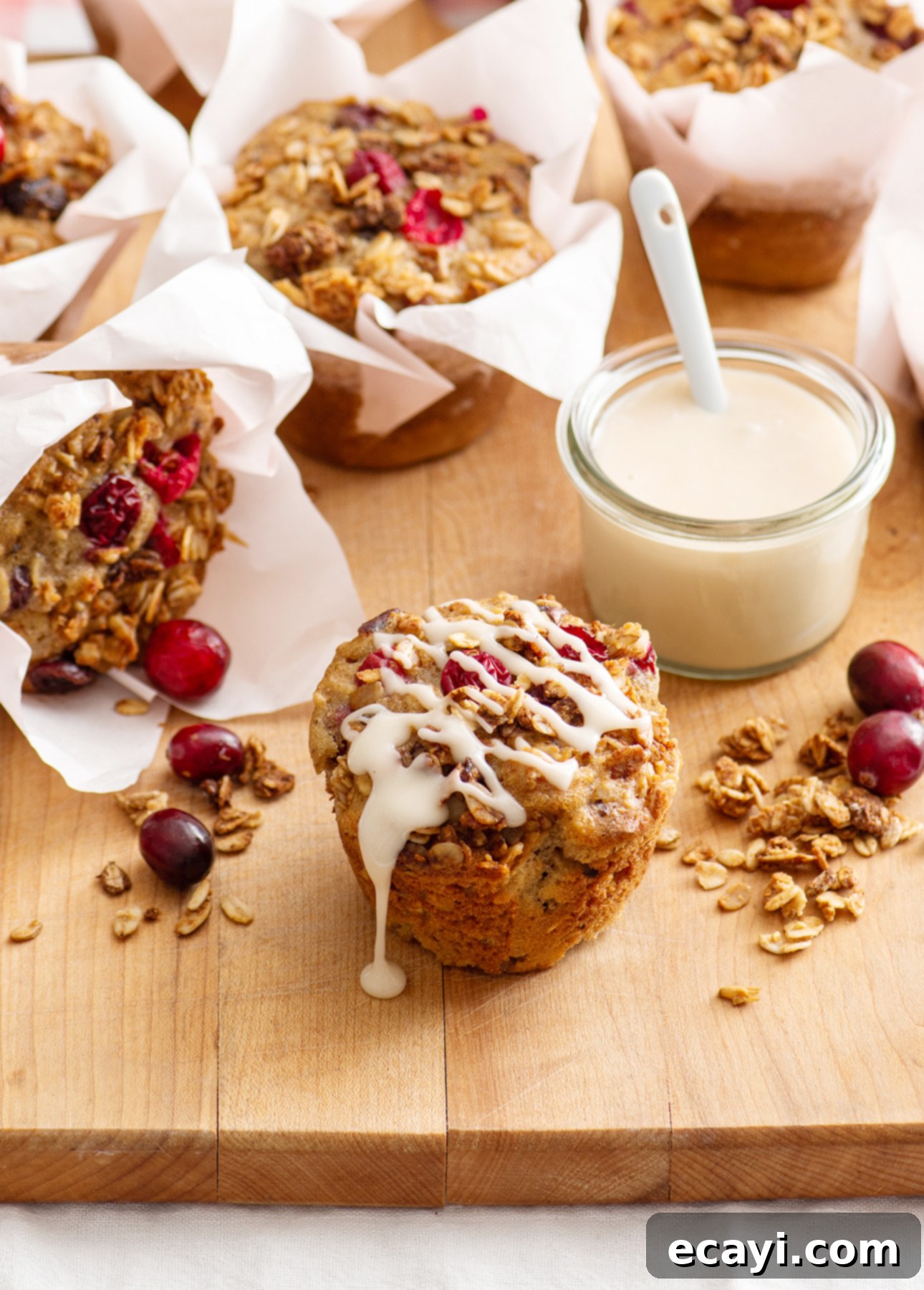 Maple-Cranberry Morning Bliss 4 Maple and Cranberry Muffins // FoodNouveau.com