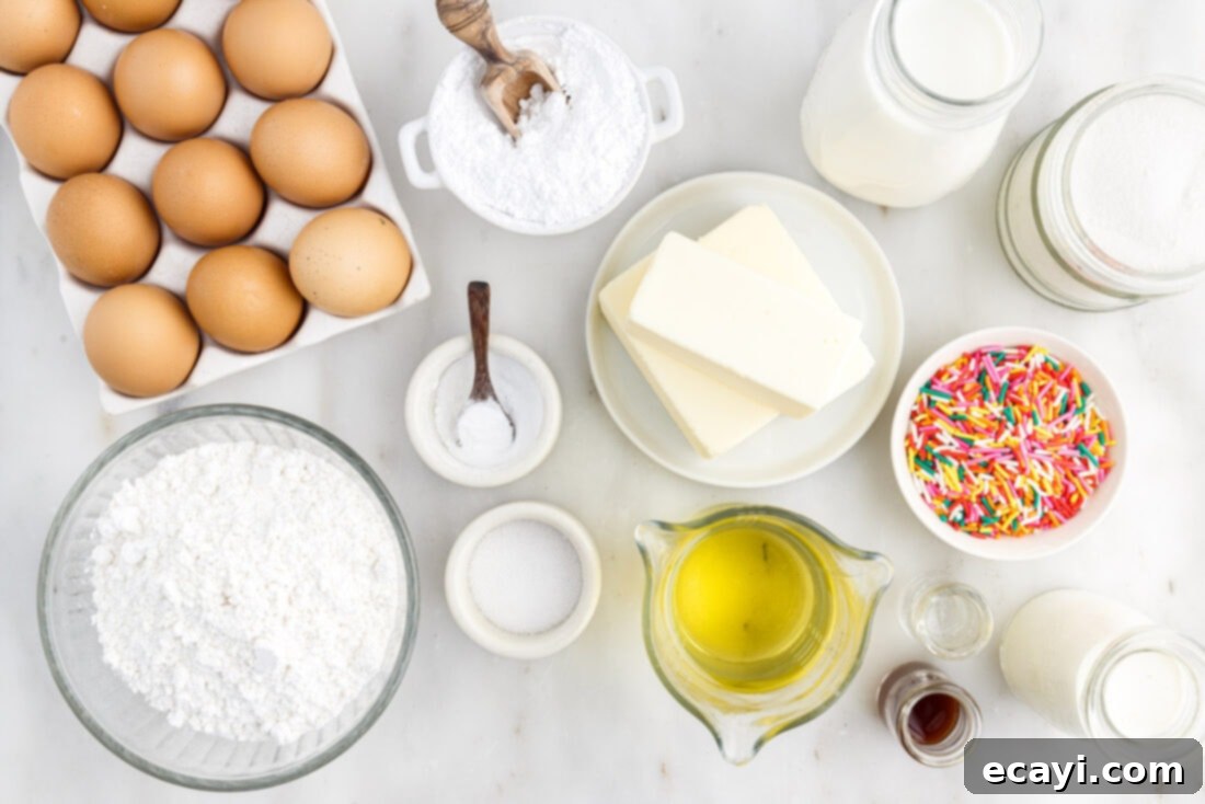 Classic Funfetti Cake 4 Ingredients for Funfetti Cake