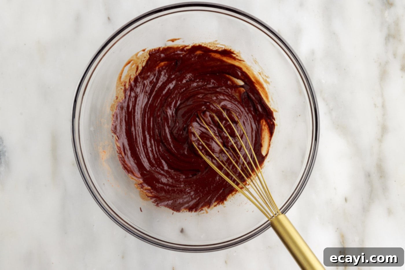 Molten Chocolate Bliss 12 whisked chocolate mixture