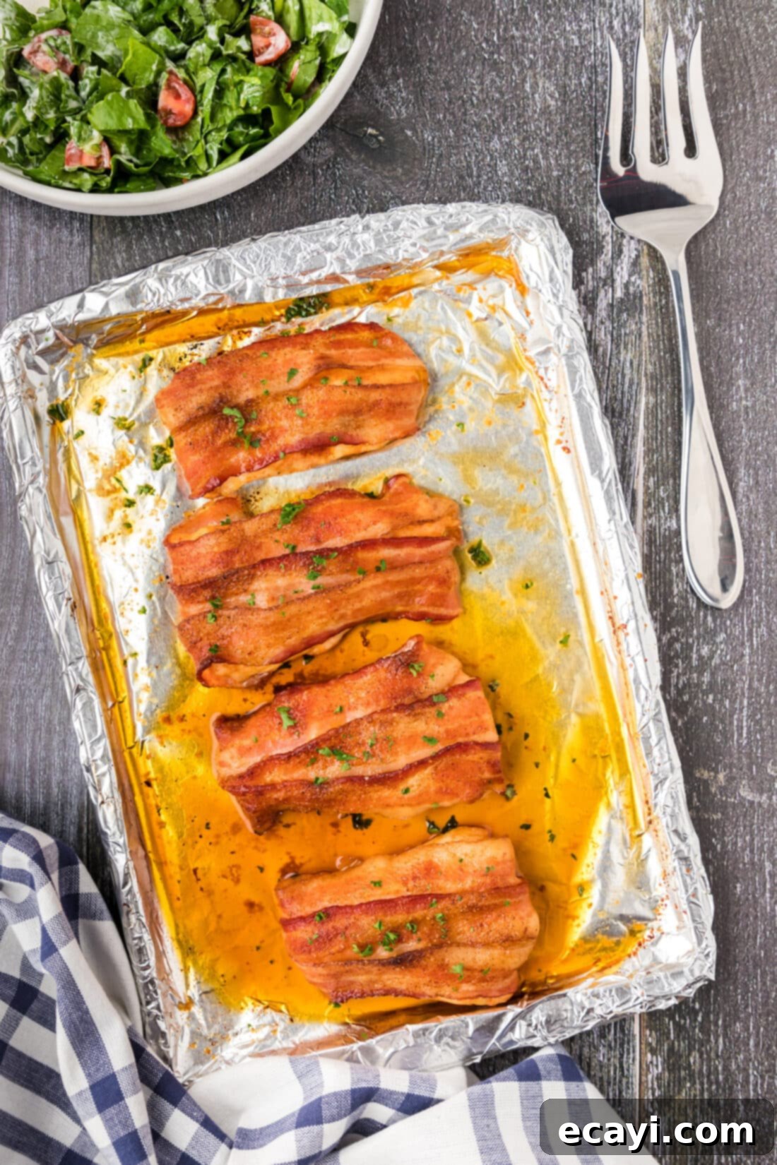 Crispy Bacon-Wrapped Chicken 2 Pan of Bacon Wrapped Chicken