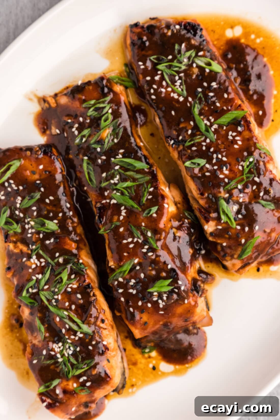 Sweet & Savory Teriyaki Salmon 3 Platter of Teriyaki Salmon