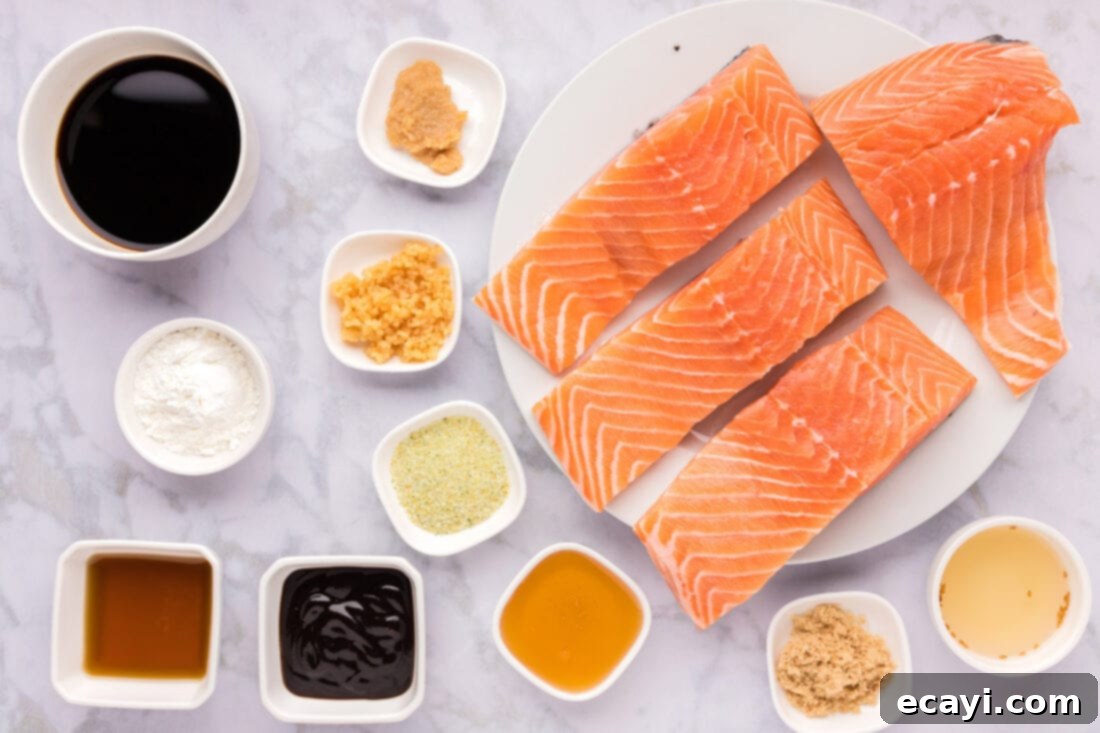 Sweet & Savory Teriyaki Salmon 4 Ingredients for Teriyaki Salmon