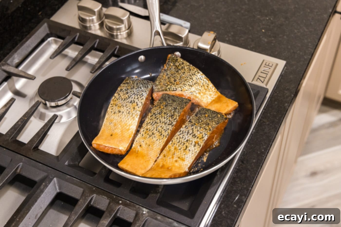 Sweet & Savory Teriyaki Salmon 7 pan searing salmon