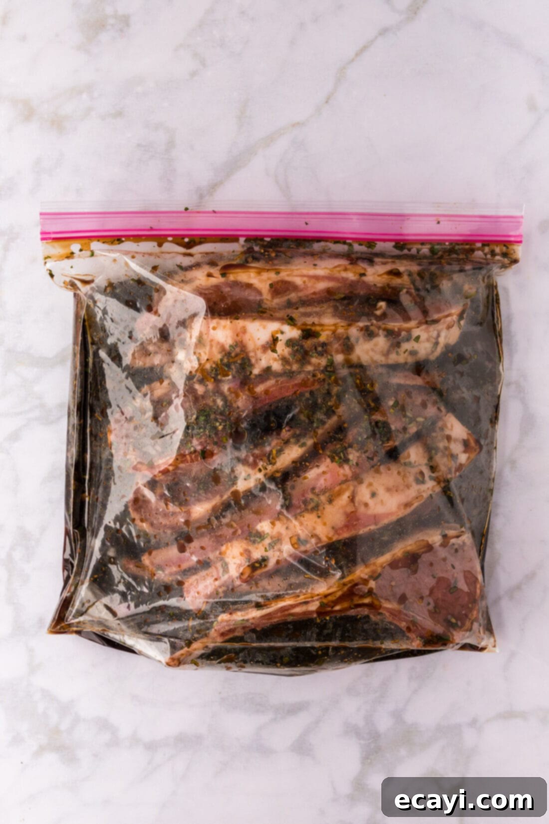 Ultimate Lamb Chop Marinade 3 Lamb Chop Marinade in a  sealed bag