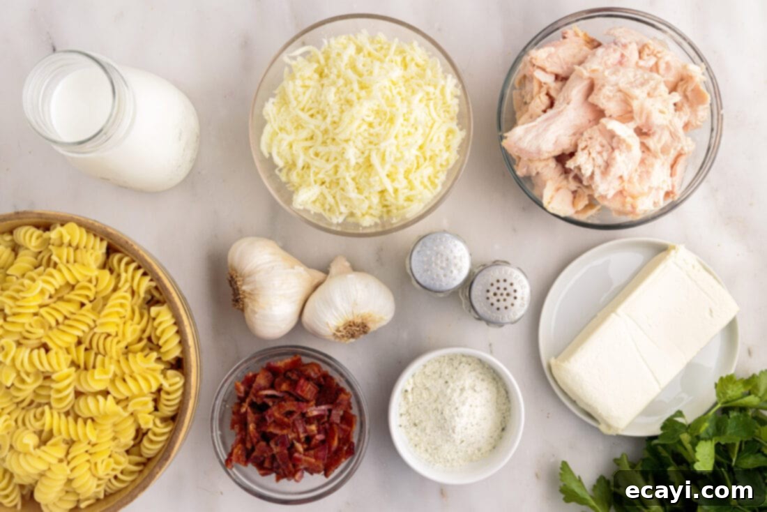 Creamy Chicken Bacon Ranch Bake 4 Ingredients for Chicken Bacon Ranch Casserole