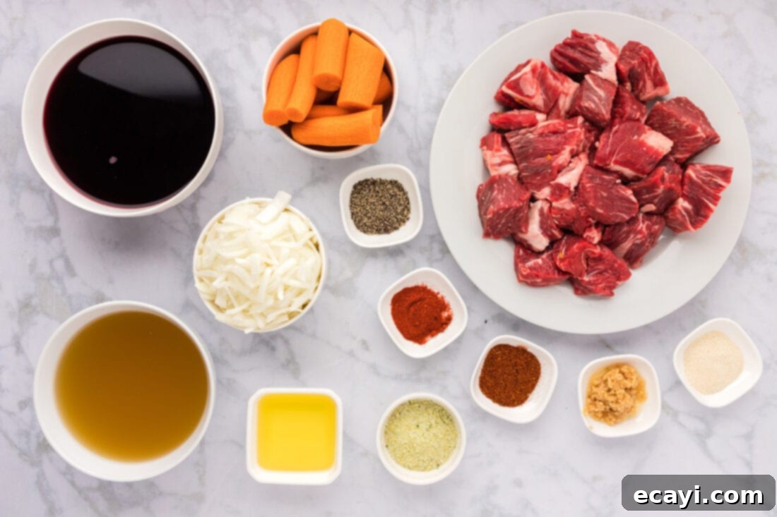 Savory Slow-Braised Beef 4 Ingredients for Braised Beef
