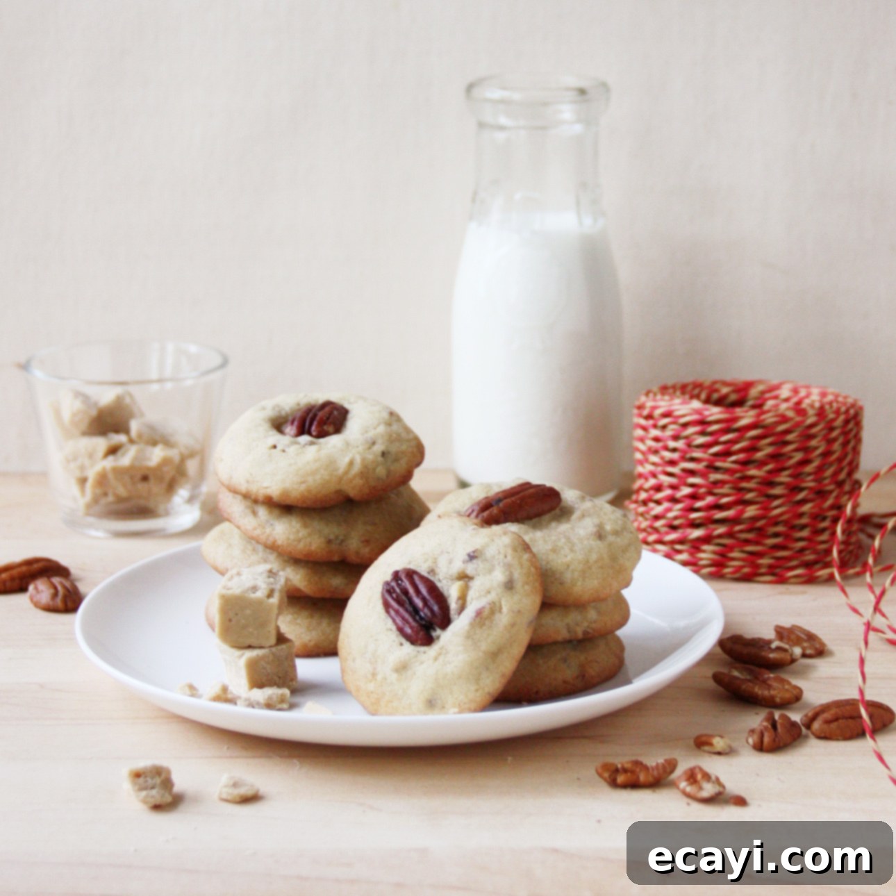 Maple Fudge Pecan Chews 4 Chewy Maple Syrup Fudge and Pecan Cookies // FoodNouveau.com