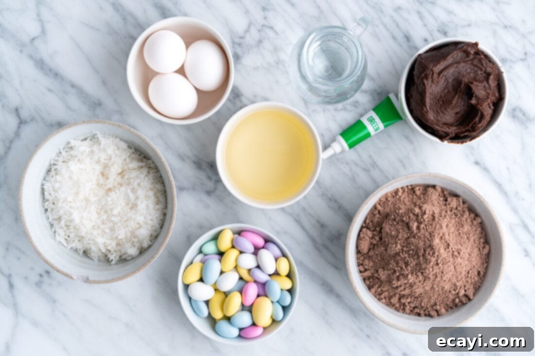 Springtime Nest Delights 4 Ingredients for Easter Nest Cupcakes