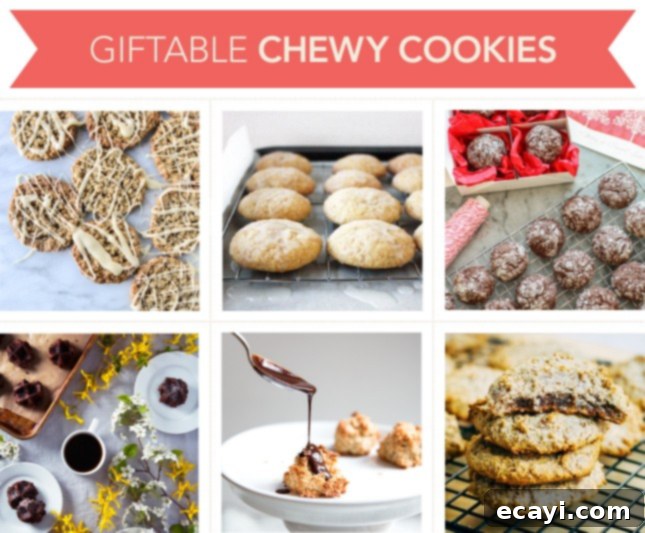 Gingerbread People: 64 Irresistible Cookies & Candies for Perfect Edible Gifts 6 An assortment of chewy cookies, including spiced oatmeal, molasses, and chocolate crinkle varieties, perfect for soft treat lovers.