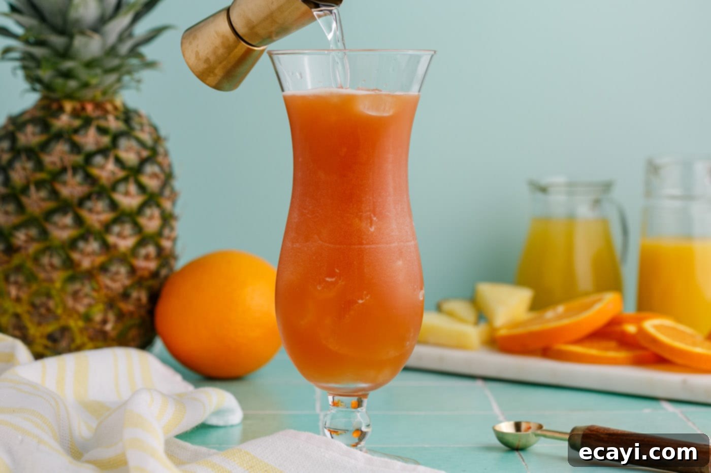 Whiskey Wake 8 topping rum runner cocktail with high proof rum