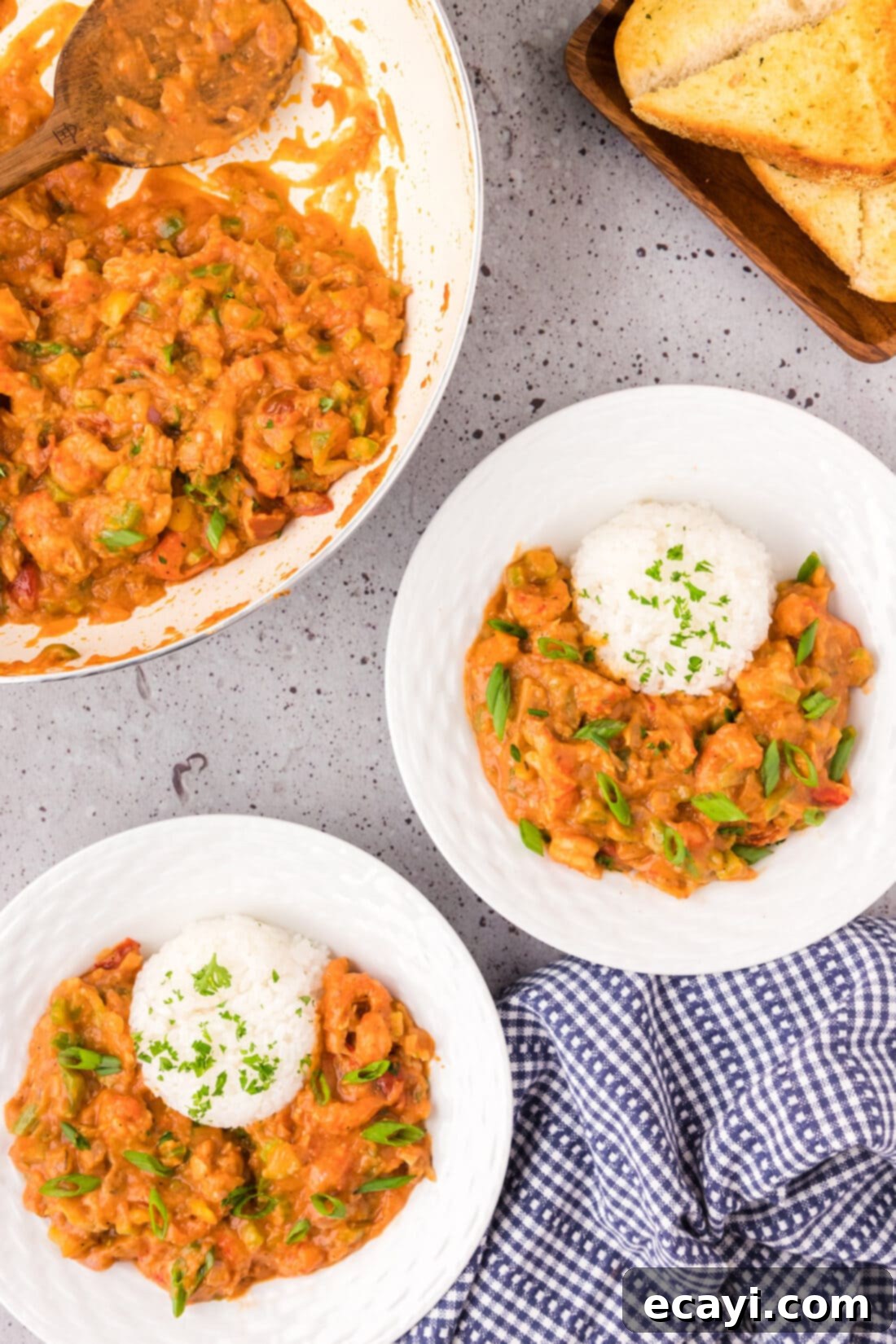 Crawfish Etouffee: A Taste of Louisiana 2 Two bowls of Easy & Flavorful Crawfish Etouffee served with fluffy white rice