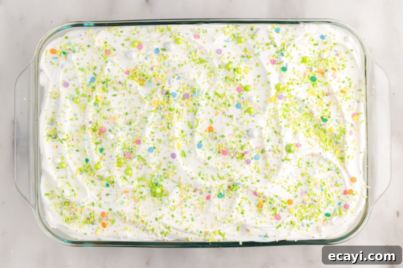 Springtime Poke Cake Delight 19 easter poke cake with colorful sprinkles