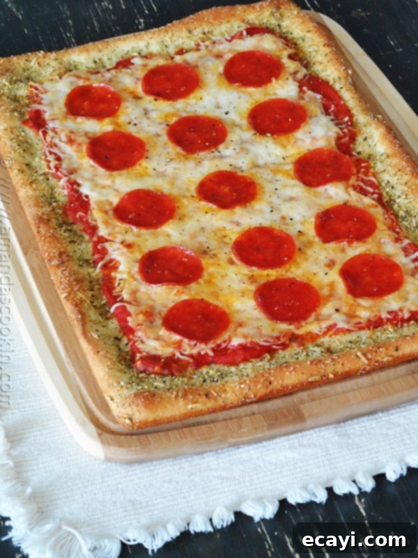 Classic Pizza with Garlic Bread Crust 10 A photo of garlic bread crusted classic pizza.