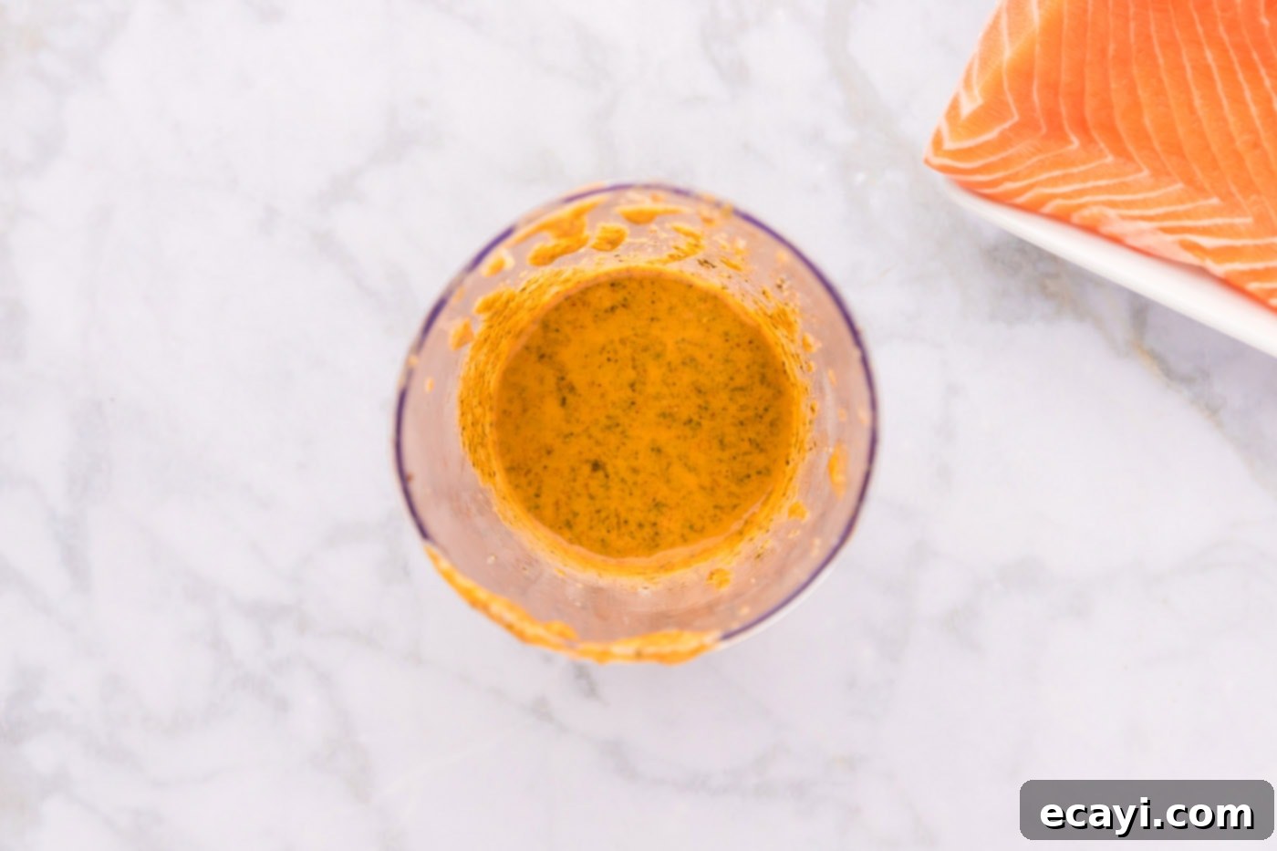 Exquisite Salmon Marinade 6 pulsed marinade for salmon in an immersion blender