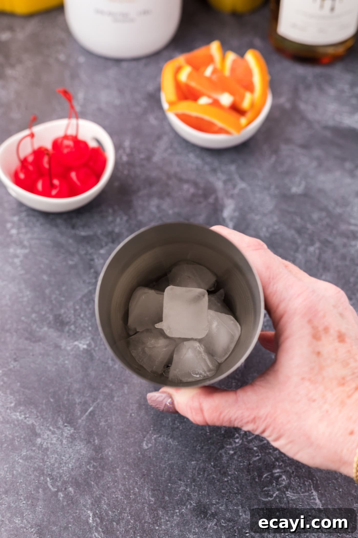 The Unhinged Sip 6 cocktail shaker with ice