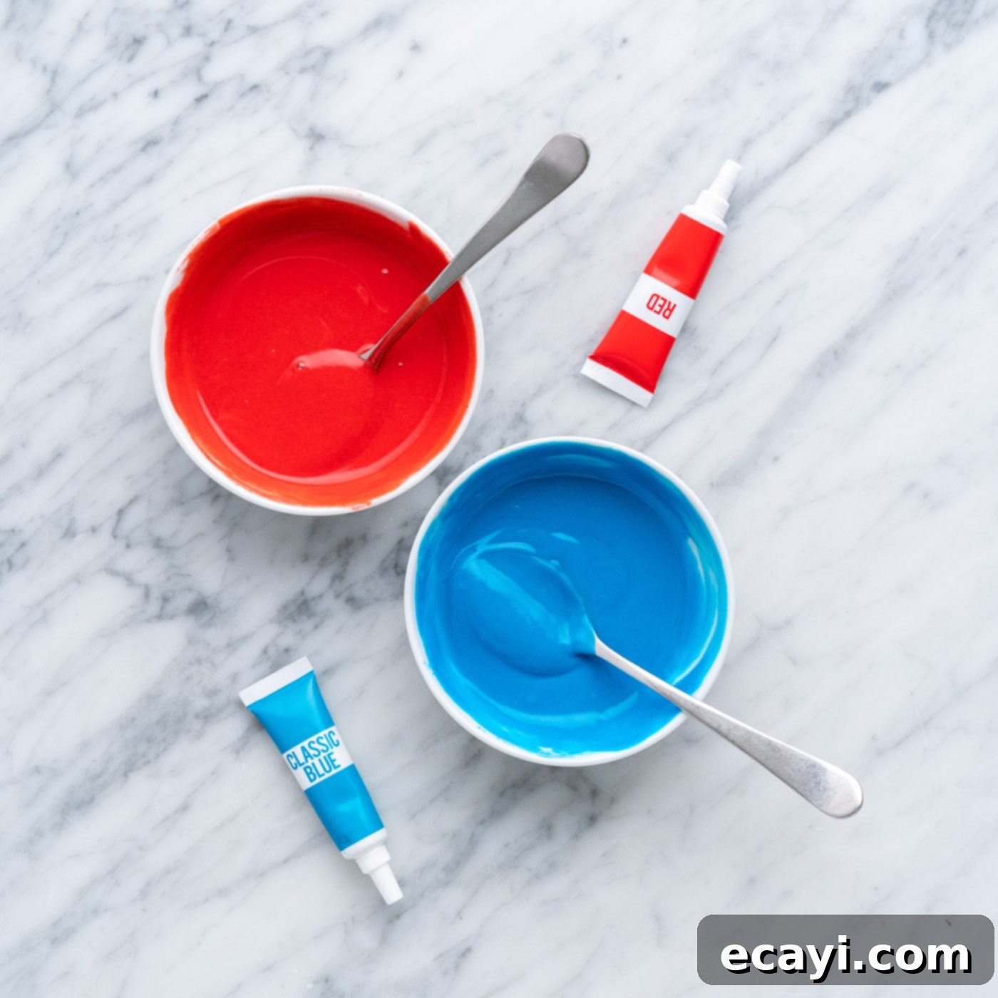 Stars and Stripes Oreo Truffles 14 Small bowls of red and blue tinted melted chocolate