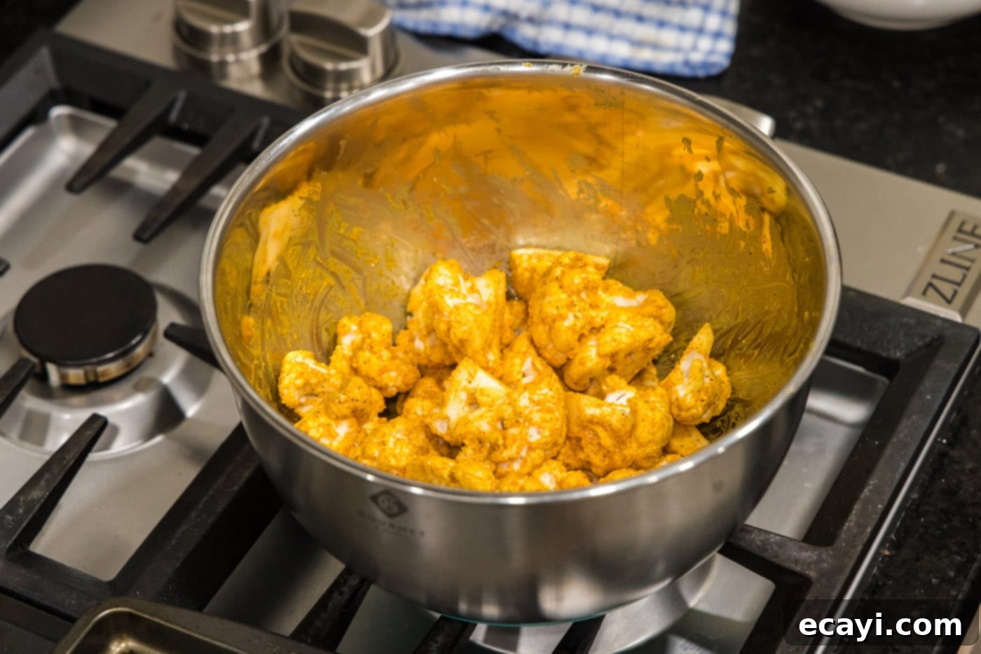 Blistered Spicy Cauliflower 8 cauliflower tossed with a spice rub