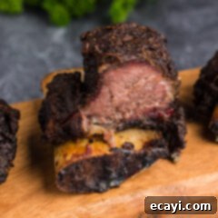 Melt in Your Mouth Smoked Short Ribs 10 Close up photo of a Smoked Beef Short Rib