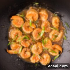 Teriyaki Shrimp 11 Close up photo of Teriyaki Shrimp in a wok
