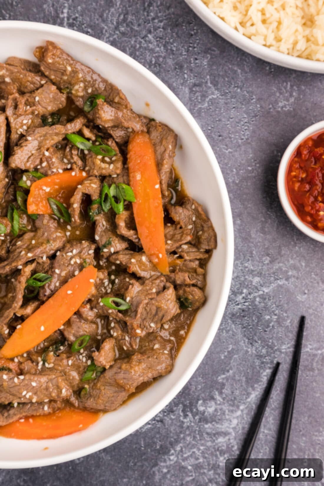 Classic Korean Beef Bulgogi 12 Close up photo of Beef Bulgogi in a bowl