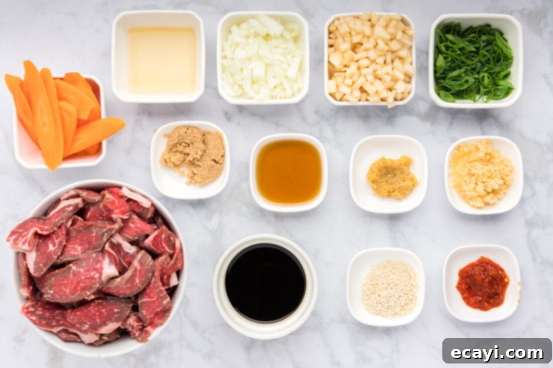 Classic Korean Beef Bulgogi 4 Ingredients for Beef Bulgogi