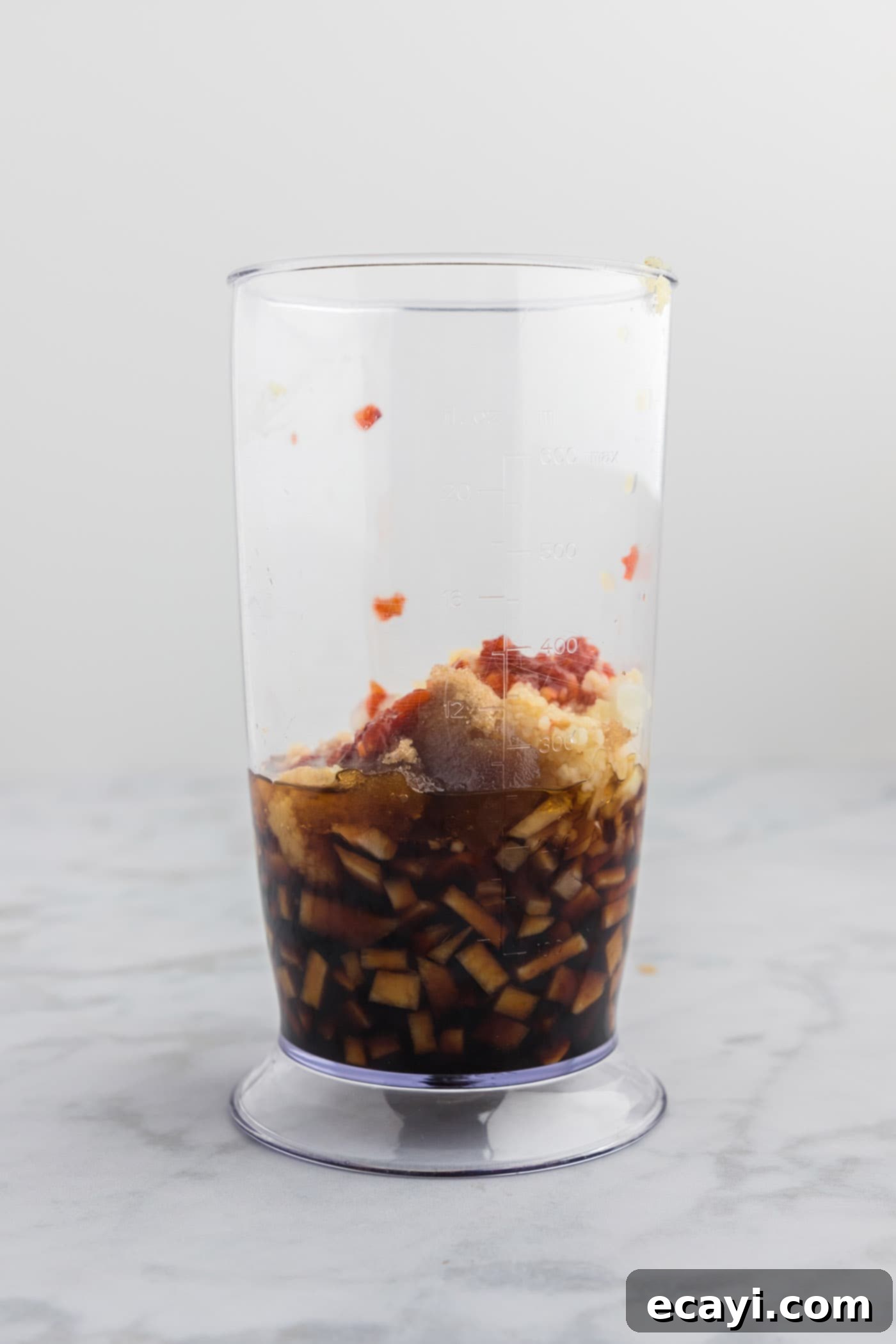 Classic Korean Beef Bulgogi 5 bulgogi marinade ingredients in a blender