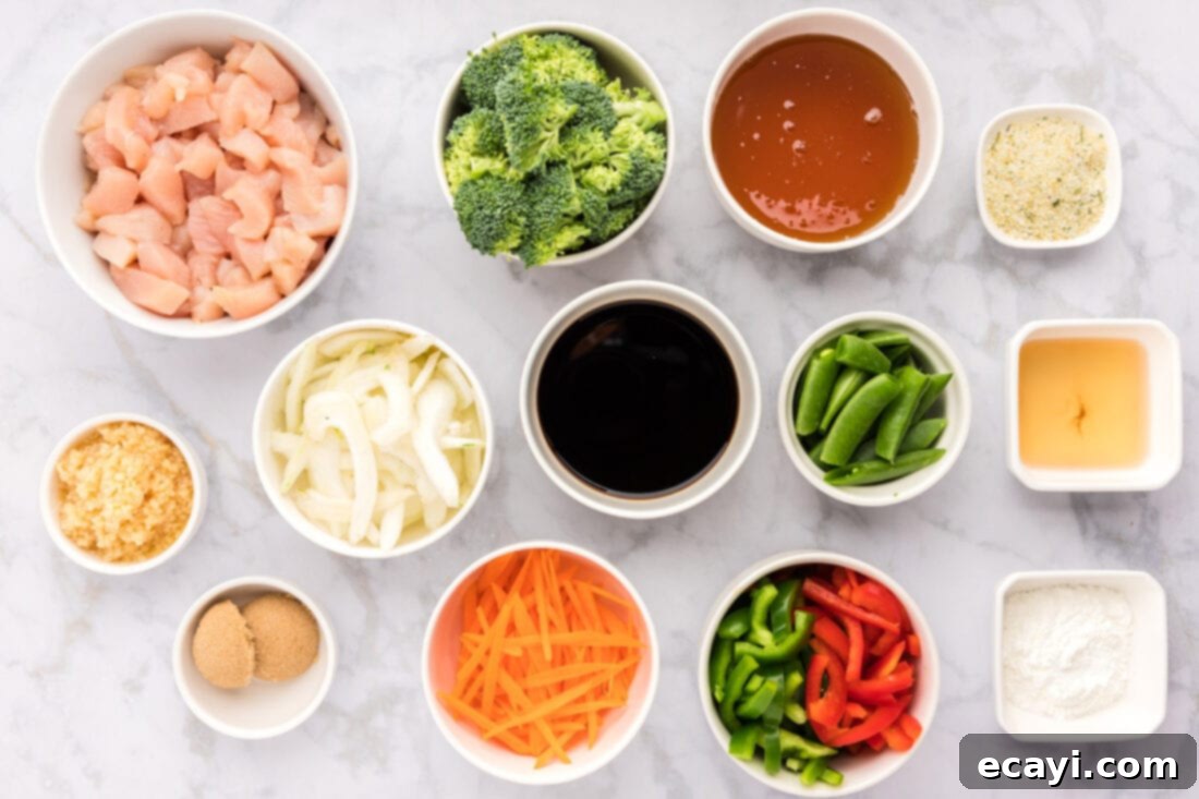 Sticky Honey Garlic Chicken Stir-Fry 4 Ingredients for Honey Garlic Chicken Stir Fry