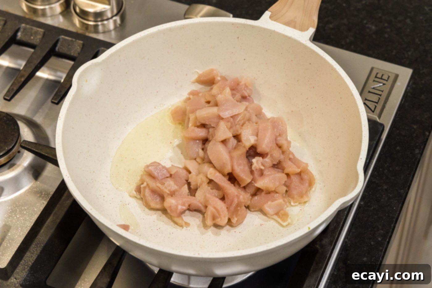 Sticky Honey Garlic Chicken Stir-Fry 6 chicken in a skillet