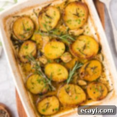 Ultra-Tender Melting Potatoes 14 Melting Potatoes in a baking dish
